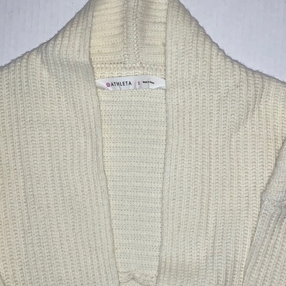 NWT Athleta Sunday Sweater Merino Wool Cashmere Blend in Dove Longline - Size S - Picture 4 of 9